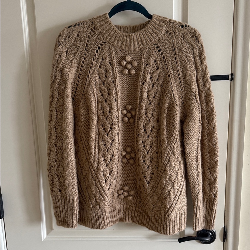 J. Crew Brown Cable Knit Sweater